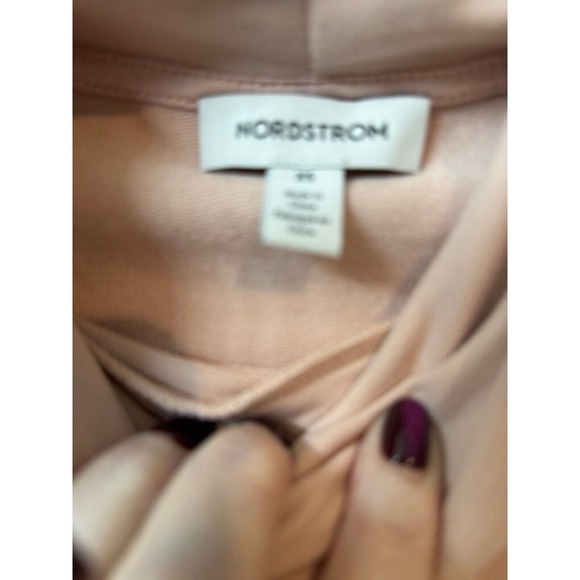 Pull over sweat shirt in pink smoke XS, ruffled sleeves, NWT‎ - Picture 4 of 6